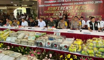 Polda Metro Bongkar Penyelundupan Narkoba Jaringan Afganistan, 389 Kilogram Sabu Disita