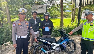 Polres Lampung Barat Gelar Razia Penertiban Terhadap Surat Kendaraan dan Knalpot Brong Di Pekon Wates Sekuting