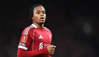 Rio Ngumoha beraksi di lapangan saat Liverpool mengalahkan Nottingham Forest