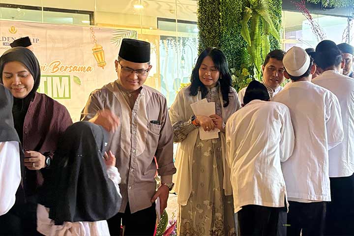 Berbagi dan buka puasa bersama anak yatim Golden Tulip Tangerang