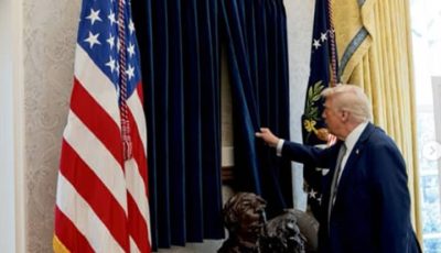 Presiden Donald Trump memberikan pernyataan terkait konflik dengan Iran