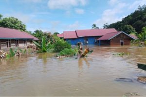 Kondisi topografi wilayah Kabupaten Mahakam Ulu yang sedang dipetakan untuk kawasan permukiman baru bebas banjir