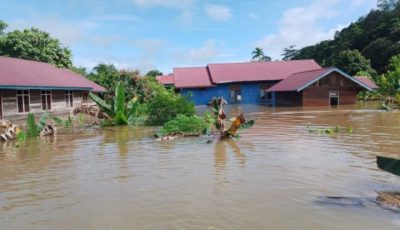 Kondisi topografi wilayah Kabupaten Mahakam Ulu yang sedang dipetakan untuk kawasan permukiman baru bebas banjir