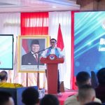 Deputi BNPP RI Edfrie R Maith saat memberikan kuliah umum BNPP Menyala di hadapan praja dan mahasiswa IPDN Sulawesi Utara