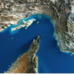 Ilustrasi simulasi pertempuran asimetris kapal serbu cepat Iran menghadapi armada kapal perang US Navy di Selat Hormuz