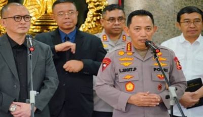 Kapolri Jenderal Listyo Sigit Prabowo saat memberikan instruksi terkait pengaktifan kembali Satgas Anti Mafia Bola