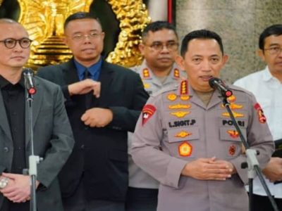Kapolri Jenderal Listyo Sigit Prabowo saat memberikan instruksi terkait pengaktifan kembali Satgas Anti Mafia Bola