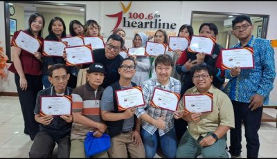 Suasana keseruan para peserta lintas profesi saat mengikuti lokakarya komunikasi Mic On Batch 1 di Gedung Heartline Center Tangerang