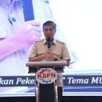 Menteri Ketenagakerjaan Yassierli saat membuka Rapimnas KSPN untuk membahas penguatan regulasi ketenagakerjaan di era ekonomi digital