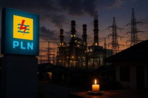 Petugas teknis PLN sedang melakukan pemeliharaan dan perbaikan jaringan gardu listrik untuk menjaga keandalan sistem