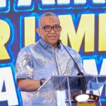 Wamenaker Afriansyah Noor saat memberikan sambutan dalam pembukaan Bhayangkara Presisi Job Fair dan Bazaar UMKM Polda Jambi