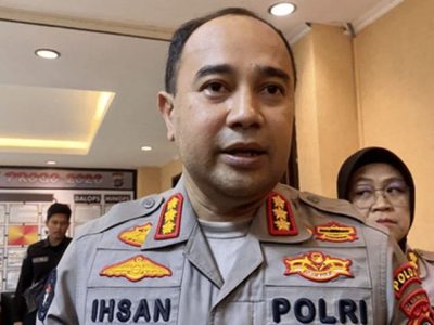 Kabid Humas Polda DIY Kombes Ihsan saat memberikan keterangan pers mengenai perkembangan kasus hukum di wilayah Yogyakarta