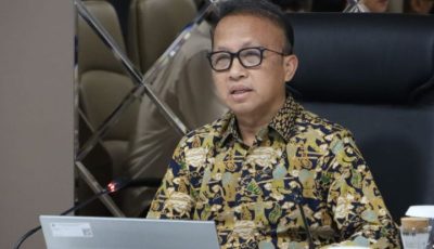 Kepala Barenbang Ketenagakerjaan Kemnaker Anwar Sanusi saat menyampaikan pemaparan materi mengenai Super Tax Deduction dalam webinar vokasi