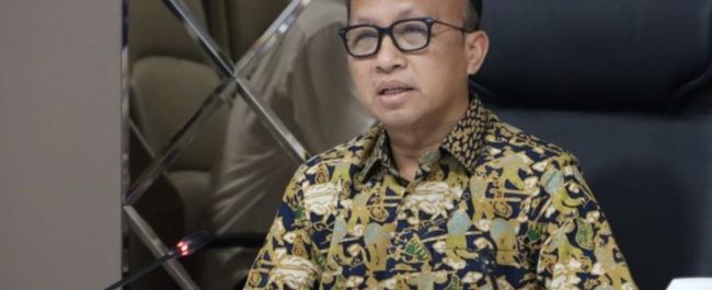 Kepala Barenbang Ketenagakerjaan Kemnaker Anwar Sanusi saat menyampaikan pemaparan materi mengenai Super Tax Deduction dalam webinar vokasi