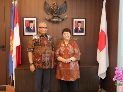 Wakil Menteri Ketenagakerjaan Afriansyah Noor saat melakukan pertemuan bilateral dengan delegasi industri di Tokyo Jepang