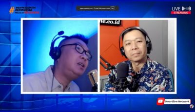 Pastor Jonathan Prawira saat memberikan pemaparan materi mengenai konsep Hagah dan firman Tuhan dalam program Firman dalam Pujian di Heartline FM