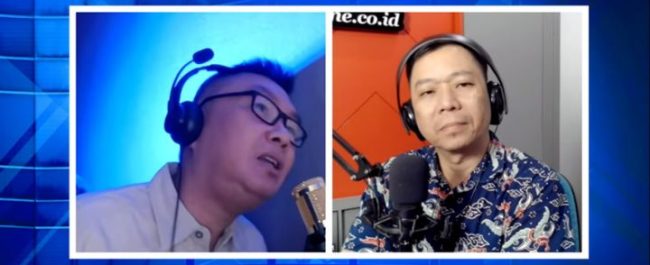 Pastor Jonathan Prawira saat memberikan pemaparan materi mengenai konsep Hagah dan firman Tuhan dalam program Firman dalam Pujian di Heartline FM
