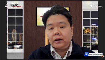Tangkapan layar talkshow hukum mengenai penanganan dan perlindungan korban kekerasan dalam hubungan pacaran