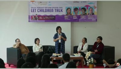 Suasana diskusi interaktif workshop Lets Children Talk yang digelar Radio Heartline memperingati Hari Anak Nasional 2026