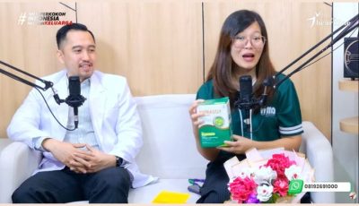 Dokter Spesialis Gizi Klinik dr Octavianus Kevin Gunadi Sp GK bersama Airin Levina saat mengedukasi masyarakat tentang bahaya diet ekstrem di Radio Heartline FM Tangerang