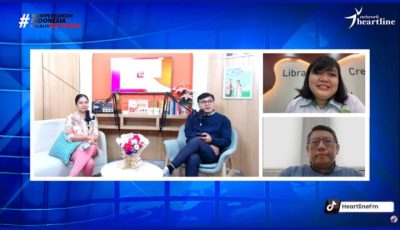 Mawar Simanjuntak bersama Pdt Andrea Sutikno STH MA dan pembaca acara saat menjadi narasumber program Sketsa Keluarga Indonesia di Radio Heartline FM Tangerang