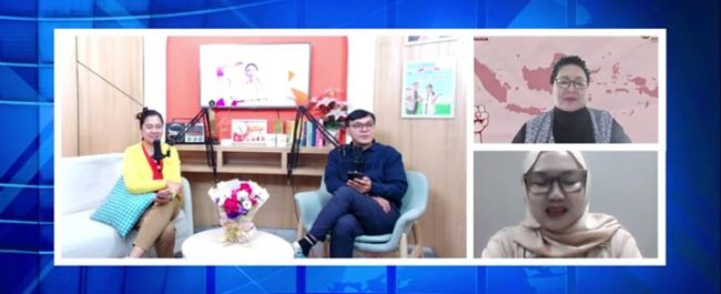 Nyi Mas Diane W S.Psi M.A dan Anis Choirunnisa S.T M.Kom saat membagikan pemaparan materi etika merdeka digital dan pencegahan cyberbullying di program Sketsa Keluarga Indonesia Heartline FM