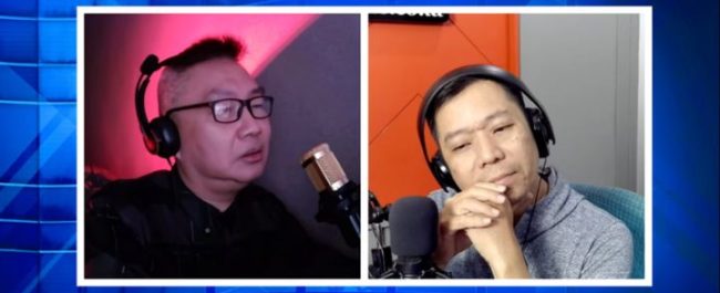Pastor Jonathan Prawira bersama Timo Dante saat membicarakan makna lagu Jalan Tuhan Waktu Tuhan dalam program Firman dalam Pujian di Radio Heartline FM