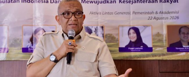 Wamenaker Afriansyah Noor dalam acara Dialog Kebangsaan mengenai kompetensi dan pelindungan pekerja
