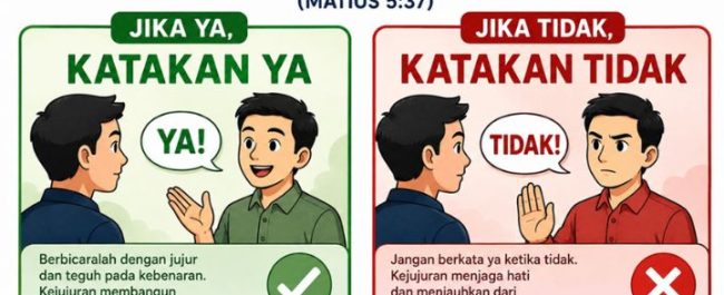 Ilustrasi seseorang yang memegang teguh kejujuran dan integritas di lingkungan kerja