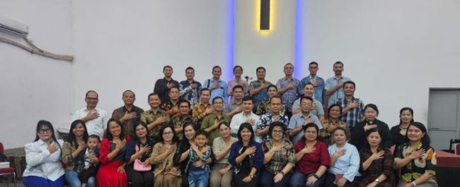Suasana persekutuan para pendeta dan hamba Tuhan ENONI KERISO Tangerang Raya di Gereja ONKP Tangerang