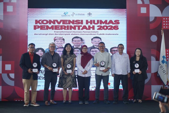 Foto bersama kegiatan Konvensi Humas Pemerintah 2026
