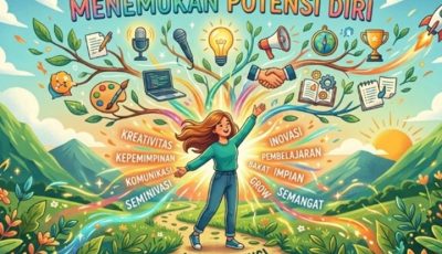 Ilustrasi anak mengembangkan potensi diri dan minat.