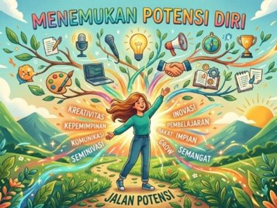 Ilustrasi anak mengembangkan potensi diri dan minat.