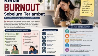 Ilustrasi tentang pentingnya work-life balance dan cara mengenali tanda burnout