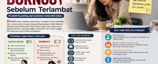 Ilustrasi tentang pentingnya work-life balance dan cara mengenali tanda burnout