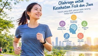 Ilustrasi aktivitas olahraga pagi santai untuk merawat kebugaran fisik dan kesehatan jiwa