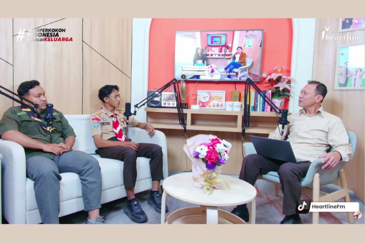 Suasana talkshow perwakilan panitia Lokabhara II 2026 membahas ajang lomba Pramuka dan Saka Bhayangkara di UMN
