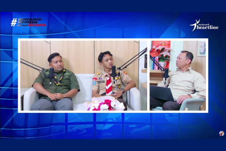 Suasana talkshow perwakilan panitia Lokabhara II 2026 membahas ajang lomba Pramuka dan Saka Bhayangkara di UMN