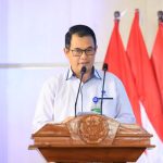 Potret Dirjen Binalavotas Kemnaker Darmawansyah saat memberikan sambutan di Pelatihan Vokasi Nasional 2026 Batch 6