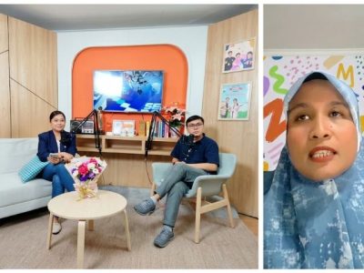 Grace Putri Chango memaparkan cara mengembangkan minat dan bakat seni menggambar anak di Radio Tangerang Heartline FM