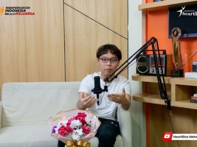 Marcelo Fernando finalis OSN Ekonomi Nasional 2026 saat menceritakan perjalanan prestasinya di program Rumah Impian Anak Heartline FM