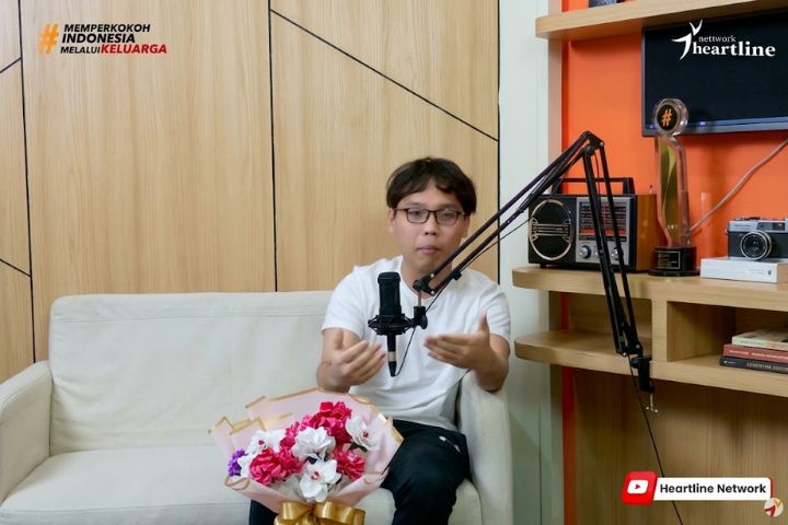 Marcelo Fernando finalis OSN Ekonomi Nasional 2026 saat menceritakan perjalanan prestasinya di program Rumah Impian Anak Heartline FM