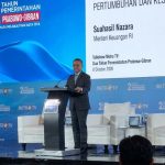 Menteri Keuangan Suahasil Nazara memaparkan proyeksi pertumbuhan ekonomi Indonesia dalam acara 2 Tahun Pemerintahan Prabowo-Gibran