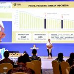 Menteri ESDM Bahlil Lahadalia memberikan sambutan dalam pembukaan FOREK Hulu Migas 2026 liputan Radio Tangerang Heartline FM