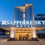 Identitas visual dan suasana lobi Sapphire Sky Hotel Karawaci setelah resmi bertransformasi dari Yasmin Hotel di Tangerang